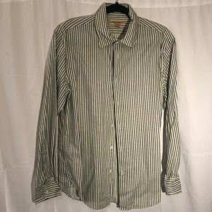 John Varvatos Green Striped Shirt NEW